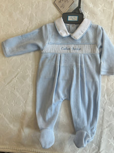 Personalised smocked baby gros