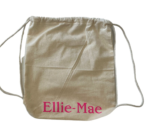 Personalised drawstring bag small 26x29cm