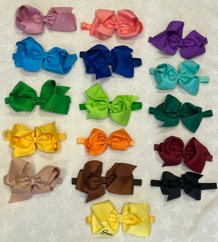 Large bow personalised headbands