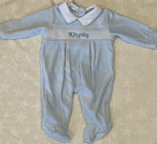 Load image into Gallery viewer, Personalised smocked baby gros