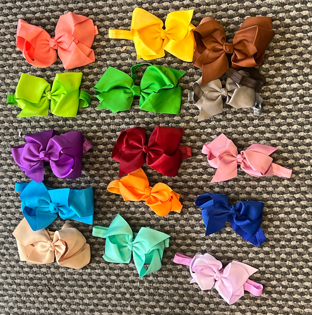 Large bow headband bundle