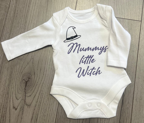 Mummys little witch long sleeve bodysuit