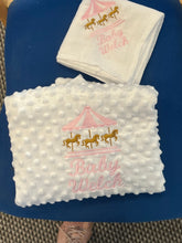 Load image into Gallery viewer, 4 piece personalised embroidered carousel set