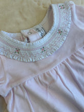 Load image into Gallery viewer, Velour smocked collar baby gro