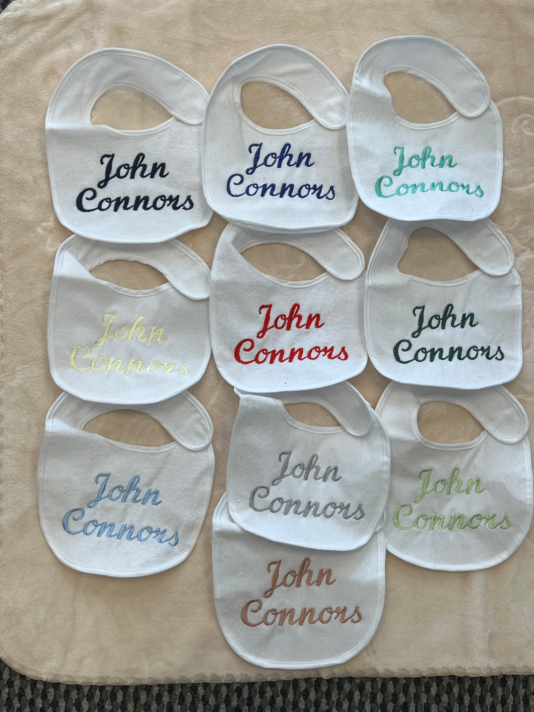 Fancy name bibs more colours