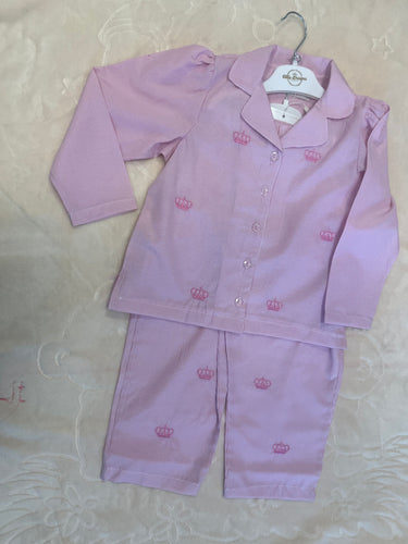 Pink stripe crown pyjamas 2-6 years