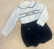 Load image into Gallery viewer, navy short set can be personalised