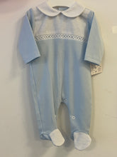 Load image into Gallery viewer, Spanish cotton baby gro lemon can be personalised