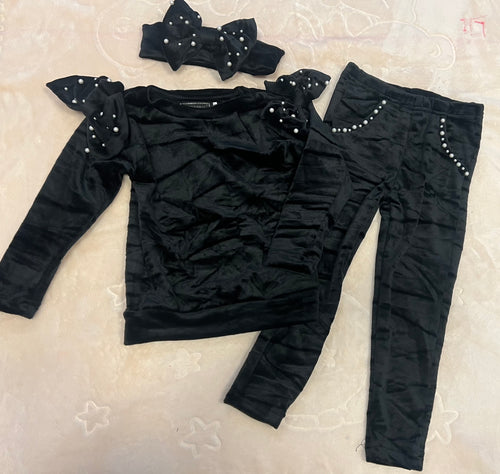 3 piece lounge set with headband 2-12 years