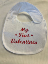 Load image into Gallery viewer, Personalised first valentines bib