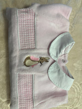 Load image into Gallery viewer, rabbit velour smocked baby gro