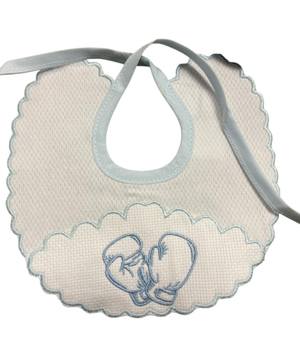 Spanish embroidered boxing gloves bibs