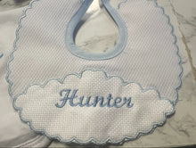 Load image into Gallery viewer, Personalised Spanish bibs with name or initial more colours