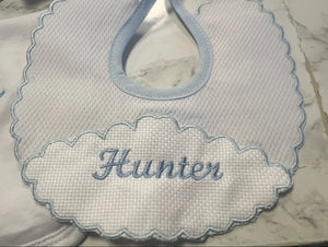 Personalised Spanish bibs with name or initial more colours