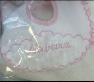 Personalised Spanish bibs with name or initial more colours