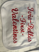 Load image into Gallery viewer, Personalised first valentines bib