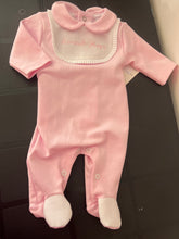 Load image into Gallery viewer, Spanish 100% cotton baby gros can be personalised more colours