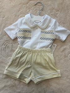 Lemon smocked short set