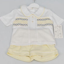 Load image into Gallery viewer, Lemon smocked short set