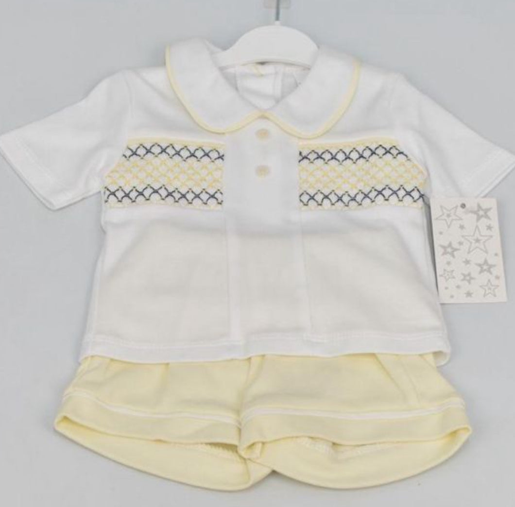 Lemon smocked short set