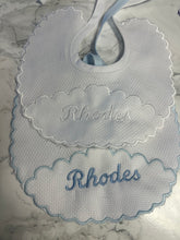 Load image into Gallery viewer, Personalised Spanish bibs with name or initial more colours