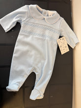 Load image into Gallery viewer, 100% cotton smocked baby gro can be personalised
