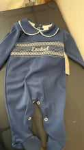 Load image into Gallery viewer, 100% cotton smocked baby gro can be personalised