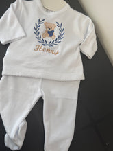 Load image into Gallery viewer, 2 piece set with bear and personalisation more colours