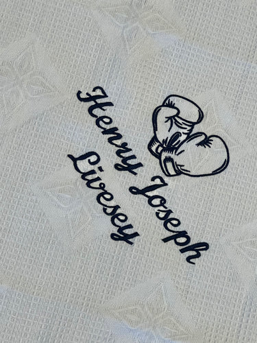 Boxing gloves personalised shawl