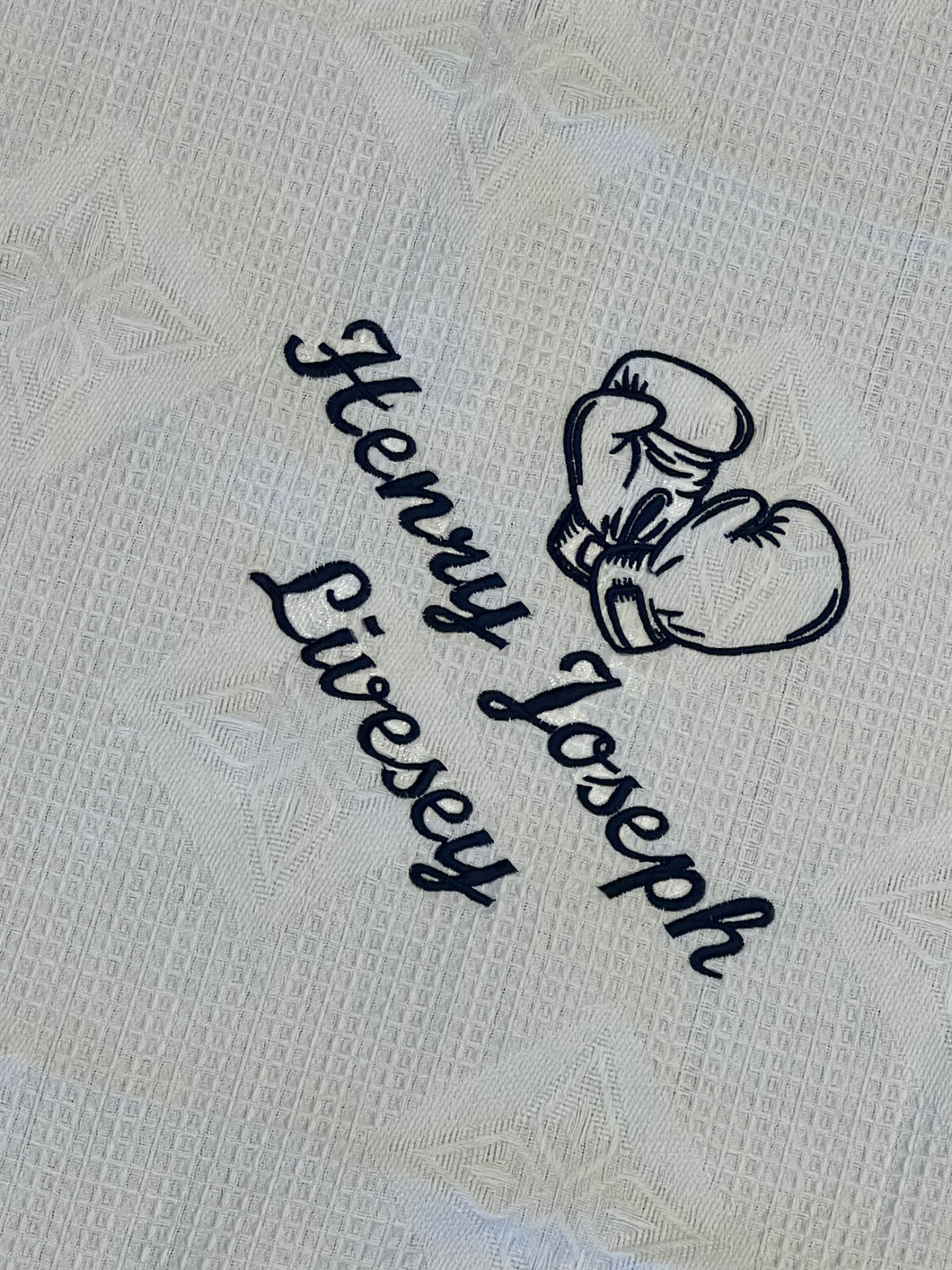 Boxing gloves personalised shawl