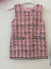 Load image into Gallery viewer, Girls 2 piece tweed style dress and coat set 6-36 pink