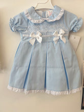 Load image into Gallery viewer, Fruit de ma passion blue bow dress 3-36 months