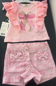 Neon kids pink short set 1-8 years
