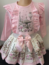 Load image into Gallery viewer, Neon Pink skirt set carousel design 1-8 years