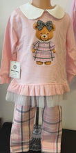 Load image into Gallery viewer, Neon pink teddy bear legging set 1-8 years