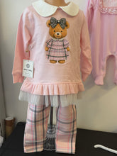Load image into Gallery viewer, Neon pink teddy bear legging set 1-8 years