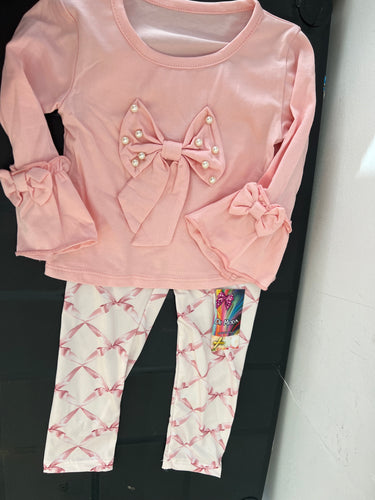 Bow 2 piece set lounge wear legging set
