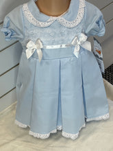 Load image into Gallery viewer, Fruit de ma passion blue bow dress 3-36 months