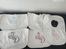 Load image into Gallery viewer, Personalised large initials bib any text colour 3 for £10