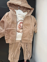 Load image into Gallery viewer, 3 piece velour princess tracksuit