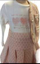 Load image into Gallery viewer, Girls 3 piece skirt set 2-8 years pink