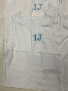 Personalised initial vests 1-10 years