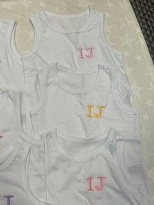 Personalised initial vests 1-10 years