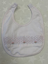 Load image into Gallery viewer, Smocked baby gro and matching bib