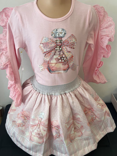Neon perfume bottle skirt set 2-5 years