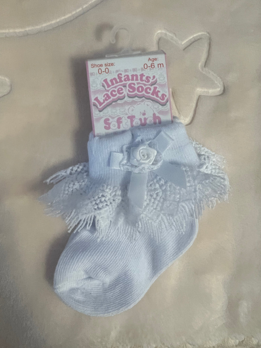 White frilly socks – Little Gems Babywear - Main Image