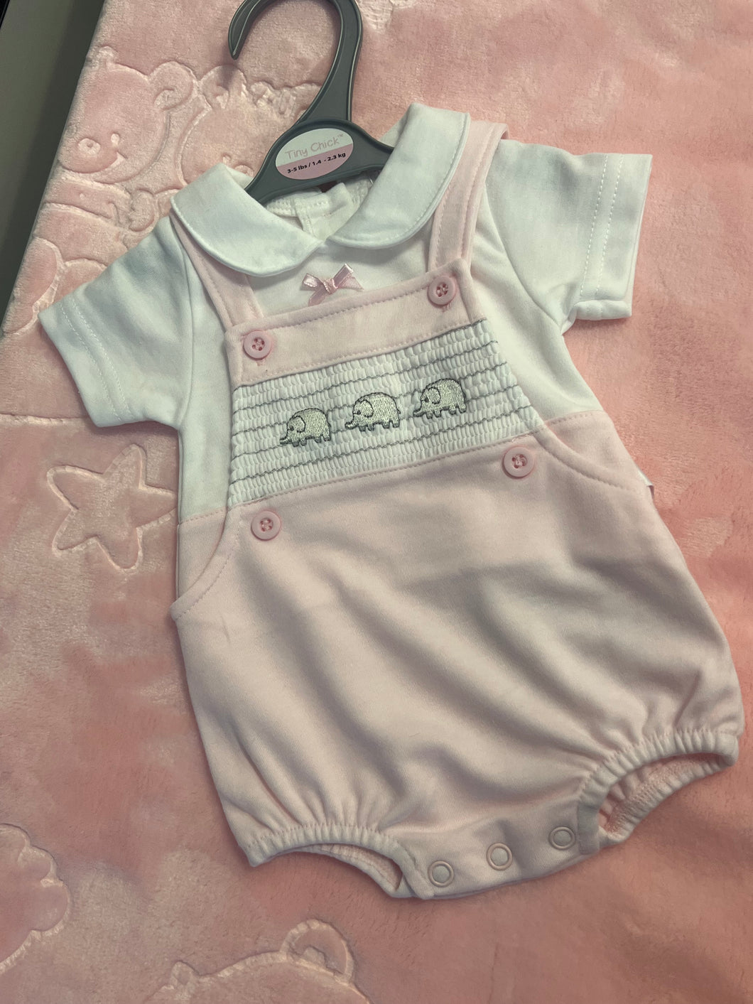 Tiny baby smocked rompers 3-8lbs