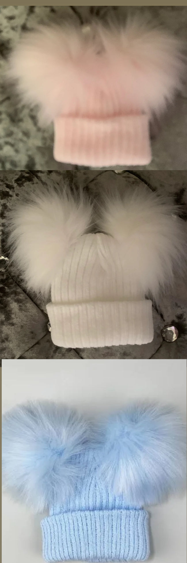 Double Pom Pom hats