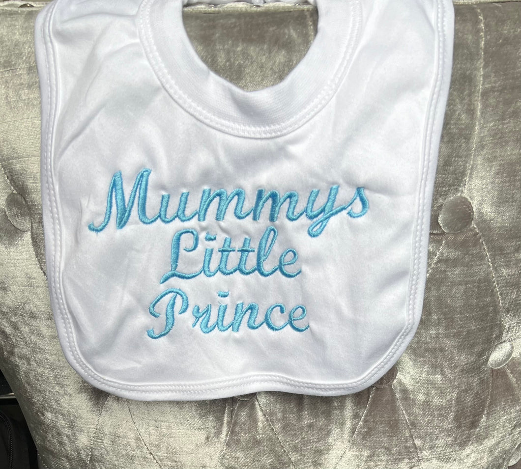 Mummys little prince bib