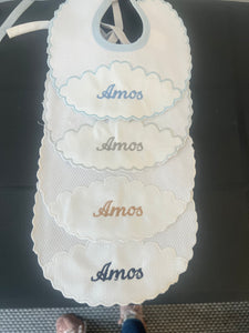 Personalised Spanish bibs with name or initial more colours